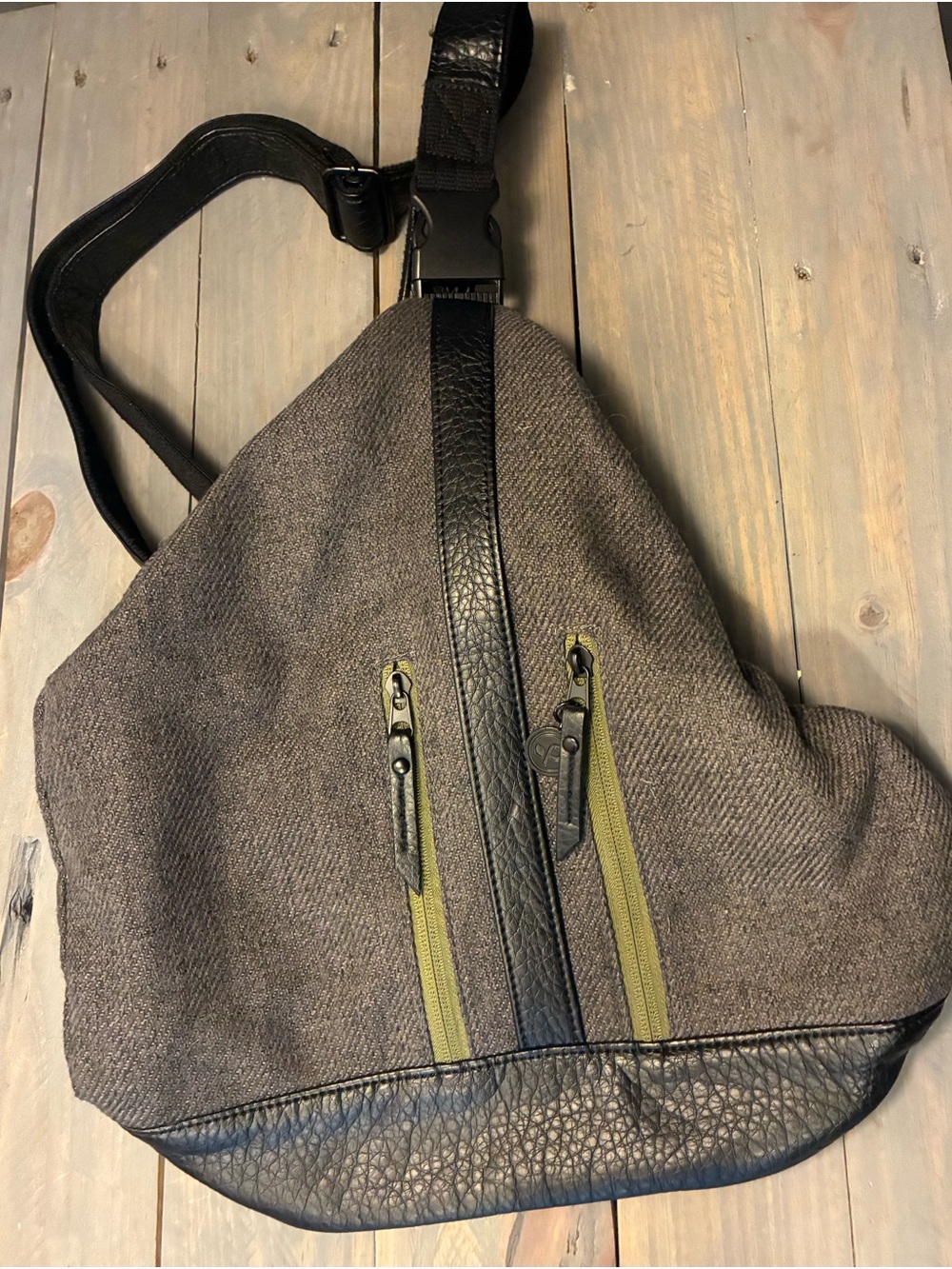 pistil Gray and Olive Men’s Sling Belt Bag